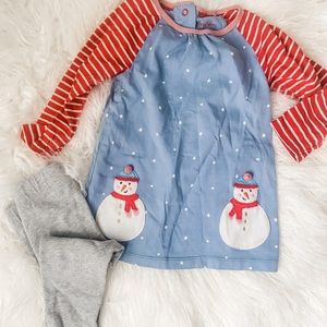 Baby Boden snowman set, 12-18mo